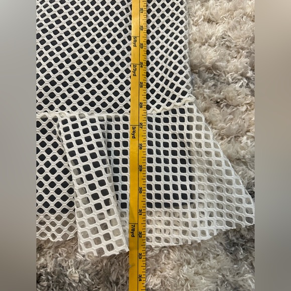 ASOS | White Mesh Net Overlay Dress - Picture 12 of 13